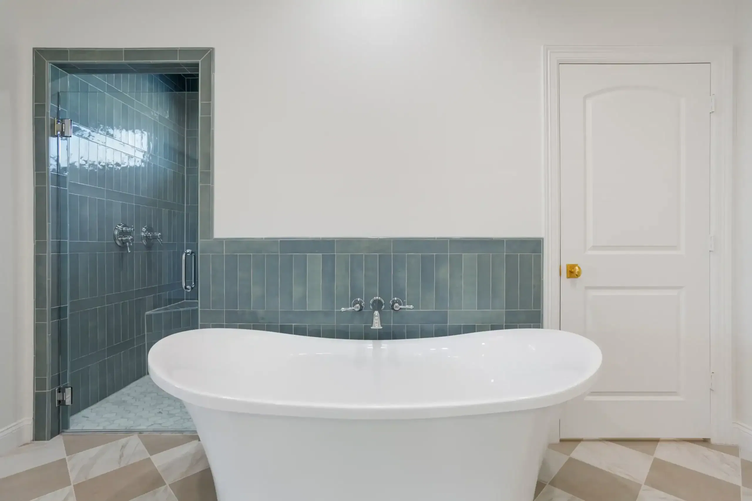 Keith Gunn Construction Waco, Texas Home builder - Master Shower and Tub