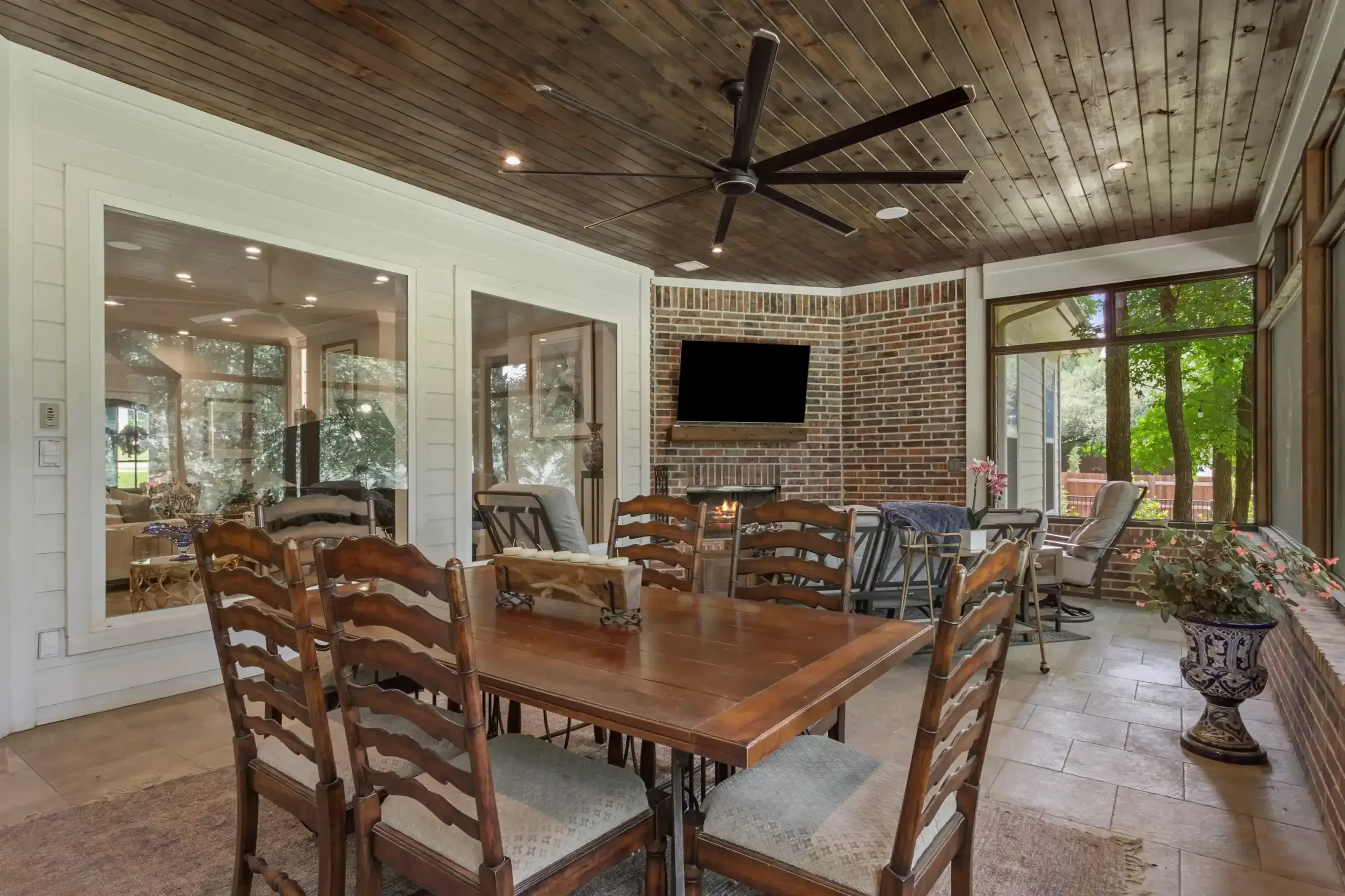 Keith Gunn Construction Waco, Texas Custom Home Builder Outdoor Living Area