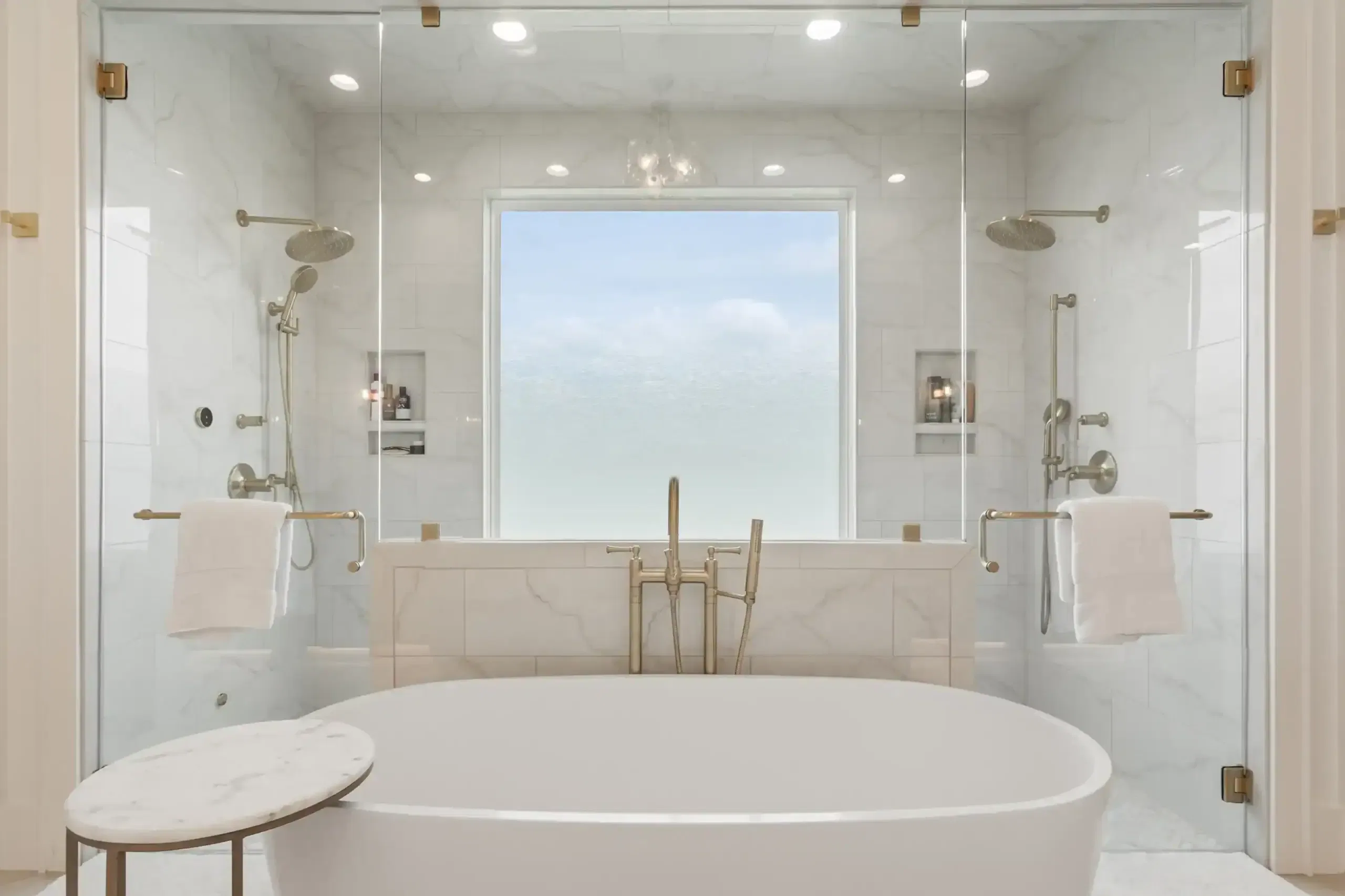 Keith Gunn Construction Central Texas Home Builder Luxury Marble Bath
